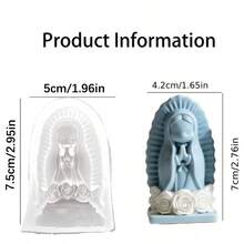 1件天使矽膠模具 3D天使女孩蠟燭裝飾模具，適用於蠟燭/肥皂/石膏芳香療癒裝飾品矽膠模具 - A-白色 - 查看 9