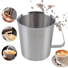 1000 Ml 304 Stainless Steel Measuring Cup, Metal Measuring Jug With Scale, Heat-Resistant Liquid Measuring Container For Baking, Cooking, Barista - Silver - View 7