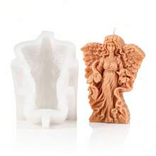 3D Angel Candle Silicone Mold Handmade Candle Making Mold Vintage Angel Girl Statue Candle Mold Winged Angel Sculpture Candle Mold For Wedding Home Decoration Gift - Angel Mold - View 10