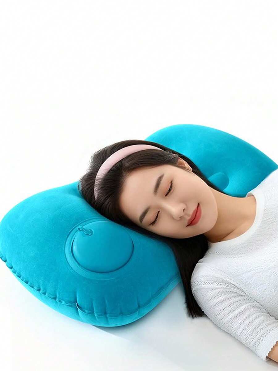 1/2/3pcs Set Portable Inflatable Pillow For Outdoor Napping, Travel, Camping, Office Rest, Suitable For Men And Women, Holiday Gift, Outdoor Essential Accessory, Festival Must-Have - Multicolor - View 1