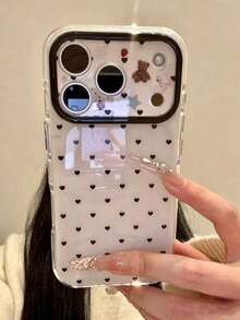 Casing Ponsel Jelly 2-in-1 Kompatibel dengan Apple 18/18Pro/18Promax/17/17Air/17Pro/17Promax, 16/16Plus/16Pro/16Promax, 15/15Plus/15Pro/15Promax, 14/14Plus/14Pro/14Promax, 13/13Pro/13Promax, 12/12Pro/12Promax, 11/11Pro Max Gaya Korea - Hitam - View 1