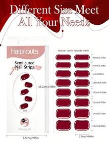 Harunouta 16 Dicas Rosa Branco Ombré Blush Gradiente Glitter Gel Semi Curado Tiras de Unhas Rosa Suave Branco Gradiente Envoltórios de Unhas de Gel Brilho Fino Gradiente Branco Adesivos de Unhas Pastel Fácil DIY Arte de Unhas em Casa Efeito de Salão Brilhante Envoltórios de Unhas - Multicolorido - Visão 4