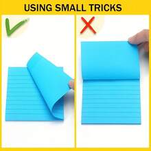 10/5/3/1pc Colorful Sticky Notes (50 Sheets/Pad) Striped Paper Sticky Notes With Strong Adhesive, School Supplies, Learning Essentials, Office And Home Memo Pads, Multiple Colors, Creative Memo Notebook, Tear-Off Notepad, Suitable For Office And Home Use - Multicolor - View 6