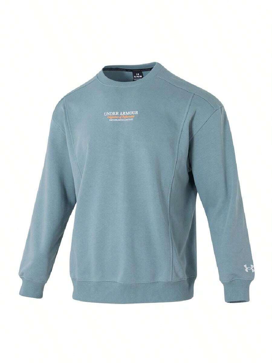 Under Armour Men's Sports Sweatshirt APAC Terry OG 96 Crew-GRN Fitness Training Casual Crew Neck Long Sleeve Top 6010096-323 - Serpentine Green - View 1