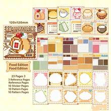 Creative DIY Perler Bead Sticker Book, Stress Relief For Beginners, Easy To Start, Cute Animals, Pixel Art Bead Notebook, Characters And Food Perler Bead Planner, Gift, Tools Not Included - Multicolor - View 7