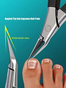 LRIS Gunting Kuku Stainless Steel Presisi, Pemangkas Kutikula, Gunting Kuku, Alat Manikur dan Pedikur, Pegangan Anti Selip, Cocok untuk Kuku Kaki dan Kuku Tangan yang Tebal, Perawatan Kuku di Rumah - MultiWarna - View 4