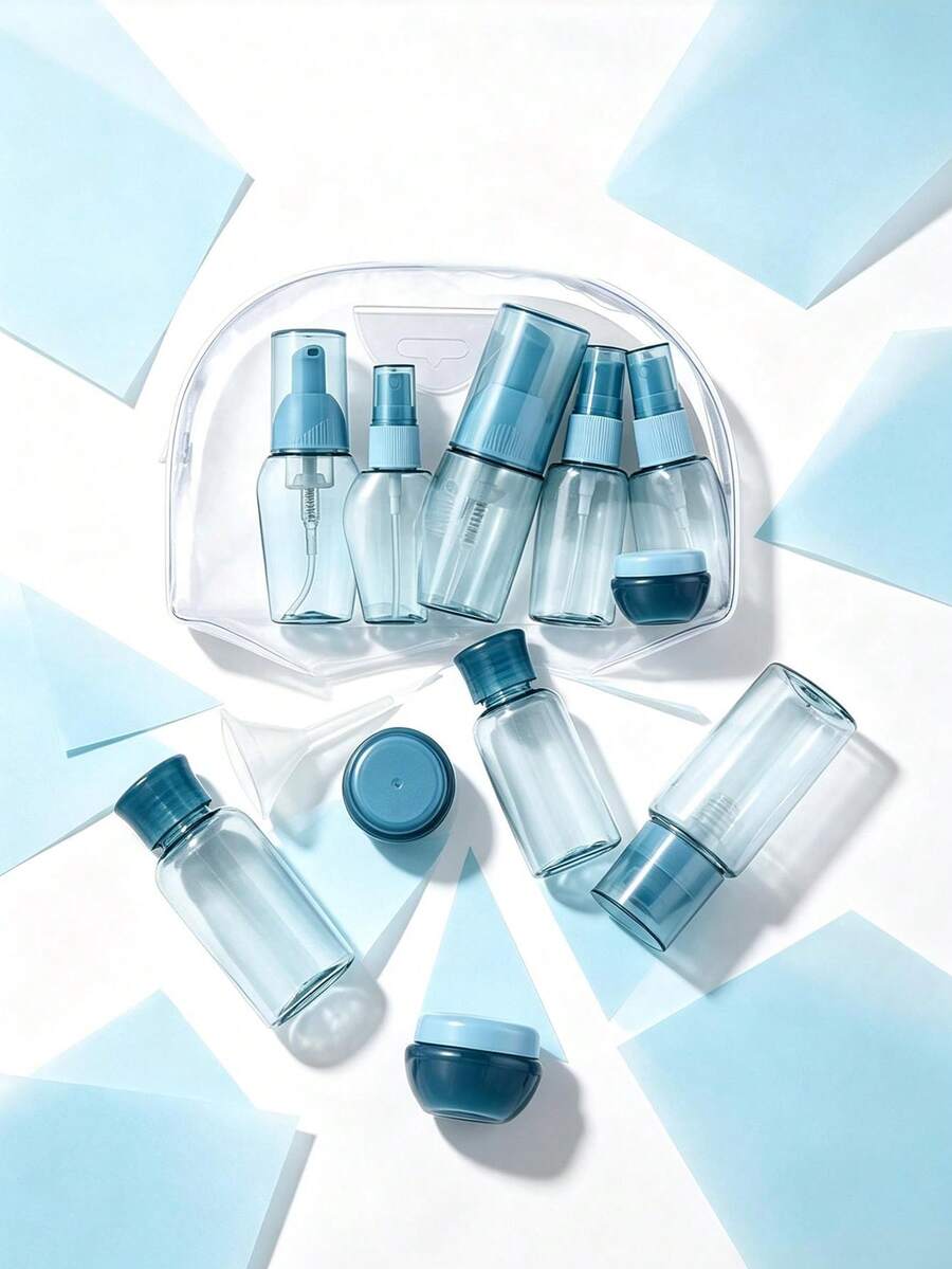 Leak-Proof Toiletries Container Cosmetic Travel Packaging Bottle Set Customized Travel Bottle Set Plastic Travel Bottle - Multicolor - View 1