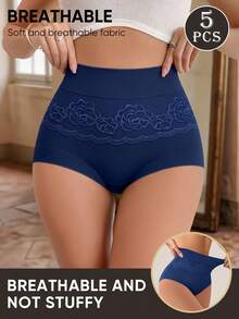 MIOTAN 5pcs Women's Lace Panties, Comfortable And Soft - Multicolor - View 4
