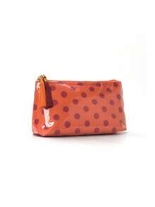 Polka Dot Waterproof Makeup Bag With Contrasting Tassel Storage Bag, Large Capacity Portable Travel Wash Bag Suitable For Skincare, Bathroom, Vacation - Multicolor - View 14