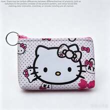 SANRIO 三麗鷗 1個可愛 Hello Kitty 女款迷你零錢包，可愛緊湊設計，裝飾有動漫貓咪角色 - 日常必需收納袋，可愛風格 - 彩色 - 查看 16