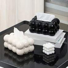 1pc Large Luxury Home Desktop Tissue Box For Living Room, Spring Cloud Design - Multicolor - View 7