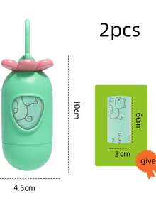 2pcs Capsule Pet Waste Bag Dispenser, Portable Waterproof Durable Plastic Material, Suitable For Dog Walking, Outdoor Travel And Daily Use, Cute Pet Cleaning Storage Accessory - Multicolor - View 9