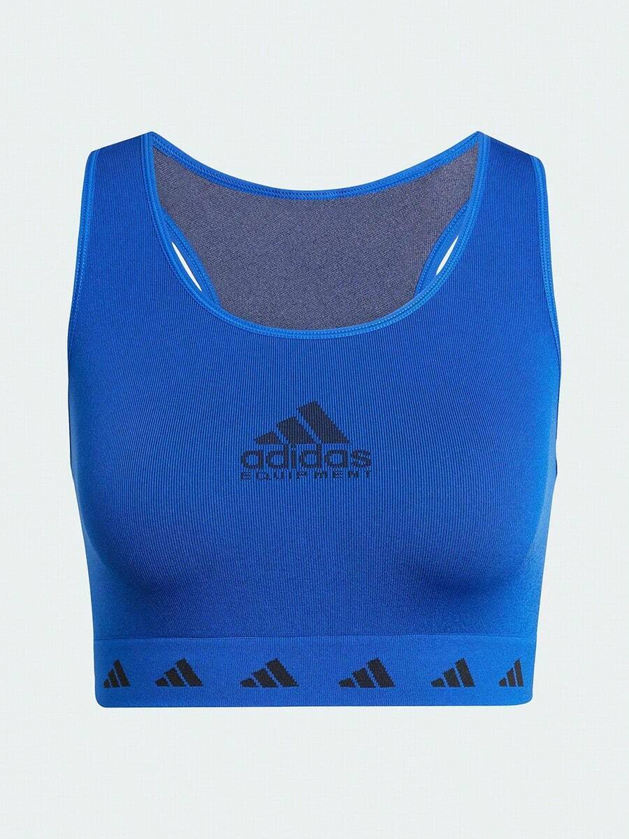 Adidas Sujetador deportivo de espalda de corredor de punto para mujer, ropa interior atlética para fitness, yoga y entrenamiento JN6499 - zafiro - Ver 1