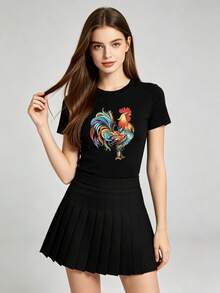 Women T-Shirts - Black - View 4