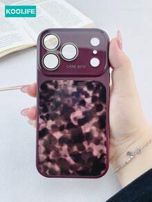 كوليف 1 قطعة غطاء هاتف بطبعة نمر، عدسة كريستال نافذة كبيرة، مادة PC+TPU، تصميم ريترو، غطاء حماية مضاد للسقوط، متوافق مع آيفون 17/17 برو/17 برو ماكس - نقشة جلد النمر - مشاهدة 3