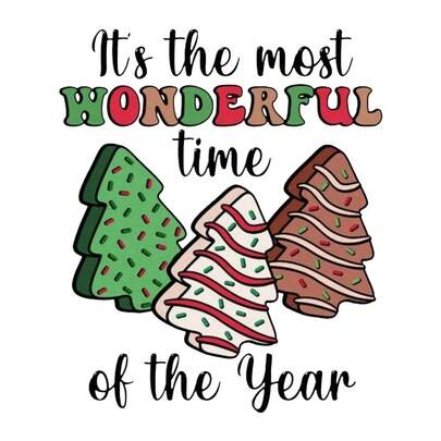 1/2/3PCS Water-Washable Heat Transfer Prints, 3 Styles Of Christmas Tree Shaped Cakes With Top And Bottom English Slogans, Font Color Scheme Full Of Christmas Atmosphere, Cute And Healing Art Style, Suitable For T-Shirts, Pillows Heat Transfer