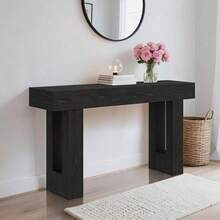 Kselythan Sofa & Console Tables - Black - View 1