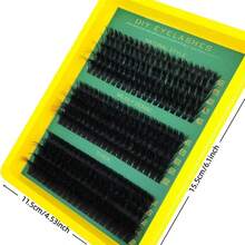 15 Rows 290 Pcs 5D Individual Lashes 60D 80D 100D D Curl 10-16mm Thick Fluffy Mixed Cluster Lashes DIY Makeup For Daily Use - 查看 2