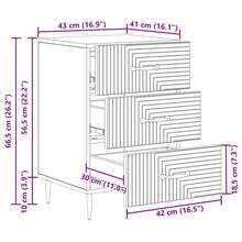 vidaXL Nachttisch Hochglanz Weiß 43 x 41 x 66,5 cm Holzwerkstoff Geeignet für Wohn- und Schlafzimmer; ideal für Kommoden und Nachttische mit Schubladen; platzsparende Montage; perfekt als Geschenk oder Wohnaccessoire. - Weiss - Übersicht 10