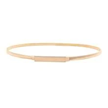 1pc Elastic Thin Waist Belt For Women, Long Chain Waist Decor For Dress, Simple Versatile Metal Waist Cinch Belt - Multicolor - View 3