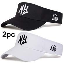 AR 1入男士紐約字母刺繡棒球帽，防曬和休閒網球帽，可調節，適用於春秋旅行，海灘派對 - 彩色 - 查看 14