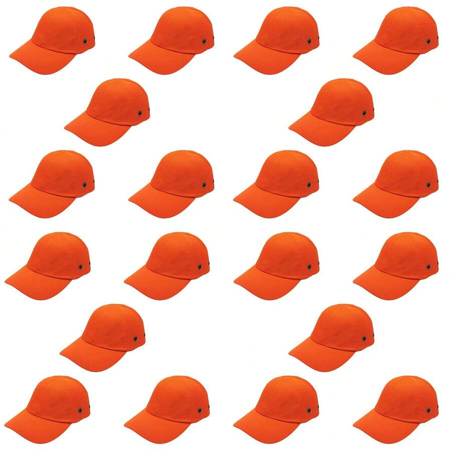 Bone com Capacete de Seguranca EPI Kit 20 Uni Obra Casquete Trabalho Protecao Resistente Reparo - A - Visão 1