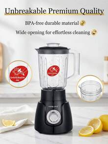 SOKANY 185 Multifunctional Juicer & Blender, Large Capacity, Adjustable Speed, Easy To Clean & Install, One-Touch Operation, Detachable, High Juice Yield, Fast Juicing, Perfect Gift - Black - View 6
