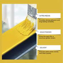 Weather-Resistant Water-Based Gold Paint, Metal Paint, Roman Column Decorative Gold Paint, Outdoor Gold Foil Paint, Suitable For Various Surfaces And Climates, New And Old Styles Randomly Sent - 150g - View 5