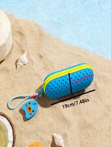 1pc Lightweight Portable Wear-Resistant Goggles Storage Box, Breathable Anti-Drop Eyewear Protective Case, Swimming Training Equipment, Can Store Glasses, Golf Balls, Chargers And Other Small Items, Multiple Colors Available With 1pc Cute Pendant, Best Choice For Personal Use And Gifts For Friends - Multicolor - View 5