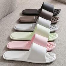 1 Pair Travel Foldable Portable Slippers EVA Non-Slip Washable Shower Slides For Business Trip, Travel, Airplane, Hotel - Multicolor - View 9