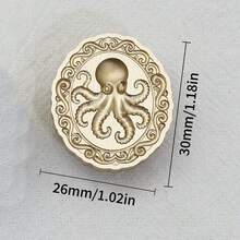 海洋風格系列 3D 浮雕蠟封印章 銅頭 1個 - 適用於情書、邀請函、節日卡片、日記本、剪貼簿裝飾、DIY 手作 - 海洋系列蠟封印章 - 查看 13