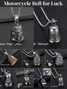 AD Vintage Punk Motorcycle Angel Bell Lucky Evil-Warding Bell, Unisex Riding Safety Protection Accessory, Universal Bicycle Bell - Bell - View 1