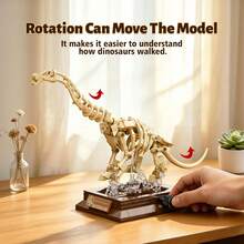 6pcs Skeleton Dinosaur Toys, Creative Mechanical Design With Rotatable Joints For Dinosaur Movement, Fun Stress Relief Assembly Toys With Bone Texture And Scary Atmosphere, Suitable As Christmas, Easter, Birthday Gifts For Boyfriend, Desktop Decor For Men - Skeletal Dinosaur - View 3