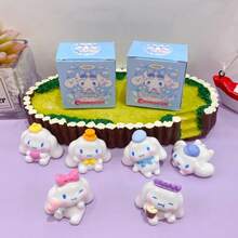 SANRIO 1 buah BOX Patung Kecil - Anjing Giok Bergaya Gadis Imut Berkualitas Tinggi, Barang Dekoratif yang Indah, Cocok untuk Dekorasi Rumah/Dekorasi Mobil/Meja Kantor, Hadiah Liburan Modis yang Sempurna (Kemasan Acak) - MultiWarna - View 6