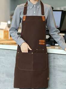 Customizable Chef Apron With Pockets And Adjustable Straps, Customizable Text, Logo, Name, And Graphics, Criss-Cross Design, Suitable For Restaurants, Food Service, And Cafes, Personalized Gift - Multicolor - View 54