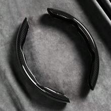 REMAX 2pcs Carbon Fiber Pattern Steering Wheel Cover, Sporty Short Patch Clip-On Design, Suitable For Standard Round Steering Wheels - Carbon Fiber Pattern Steering Wheel Cover - View 1