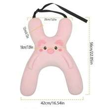 1pc Cute Cartoon Kids Car Pillow, Back Seat Sleep Neck & Waist Support, Anti-Friction Car Headrest Cushion - Multicolor - View 2