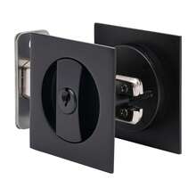 Square Sliding Door Lock Privacy Barn Pocket Door Entry Lock Zinc Alloy Latch - Square - View 8