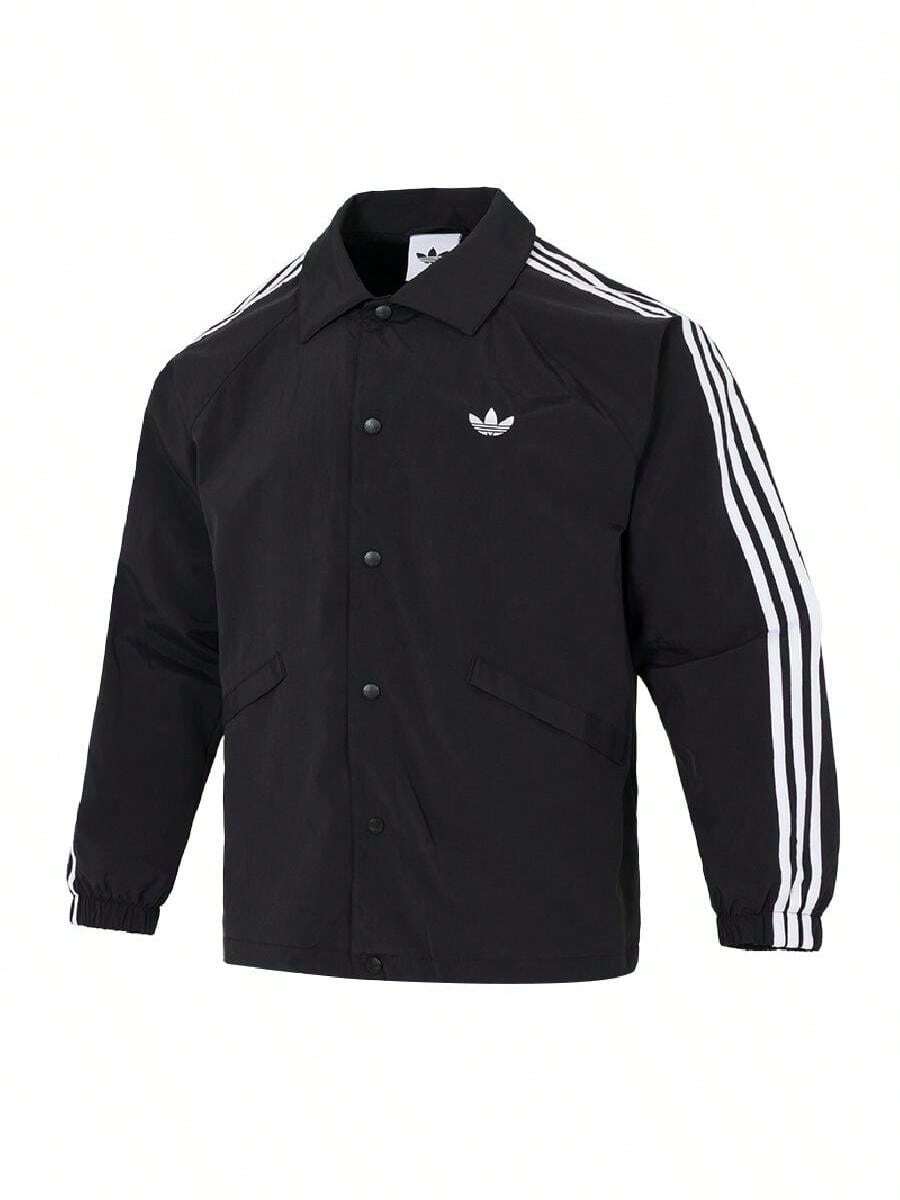 Adidas Men's Jacket Daily Commute Top 3S JKT Comfortable Casual Sports Outerwear KE3598 - Black - View 1