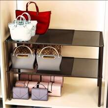 Heavy-Duty Adjustable And Expandable Wardrobe Storage Rack-Space-Saving Stackable Metal Storage Rack, Polished Treatment, Kitchen, Bedroom, Desk Storage Rack, Storage Rack, Sundry Rack, Storage Rack, Kitchen Rack, Kitchen Storage Rack, Carbon Steel - View 8