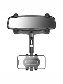 Car Rearview Mirror Reversing Mirror Bracket Navigation Retractable Multi-Functional Car Phone Holder 1 Set - A - View 7