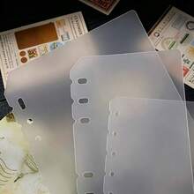 6pcs A4 A5 A6 A7 B5 Transparent Frosted Loose Leaf Binder Backing, Seal Book Cover, Sticker Backing, Sticker Album, Culture Stamp Page, Stamp Album Refill Page, 3D Sticker Book Board, Sticker Book, Used For Sticker Book Making, Book Cover, Office Stationery Supplies - 6pcs - View 8