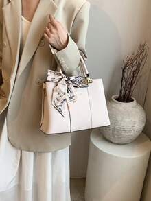 Dedoo Fashionable Luxury Multi-Functional Large Capacity Handbag & Crossbody Bag - Beige - View 4