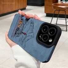 [Envío en 24h desde DE/FR/ES]Funda práctica para teléfono: 1 diseño plano 2D, estético, hermoso, lujoso, con diseños impresos de arte lineal de aventuras de camping en la montaña, frases de viaje, cinco colores disponibles: gris, azul, verde, marrón. Compatible con iPhone 17/16/15/14/13/12/11/XS/XR/X/Plus/Pro/Max. Funda impermeable minimalista - regalo perfecto - A - Ver 3