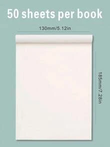 50/100 Sheets/Book Thick Pulp Beige Eye-Protection Draft Paper, Tear-Resistant, Ink-Resistant, Smooth Writing, Multi-Purpose: Draft Writing, Sketching, Painting, Solid Color Art Creation, Math Calculation, Suitable For Elementary School To Graduate Students - blank - View 9