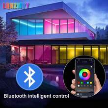 أضواء LED بطول 3.28 قدم/6.56 قدم/9.84 قدم/13.2 قدم/16.4 قدم، شريط أضواء نيون LED RGB متغير الألوان بجهد 5 فولت، شريط أضواء LED للغرفة، تحكم عن بعد بلوتوث ذكي ب- 24 مفتاح مع تطبيق الهاتف، غرفة النوم، غرفة المعيشة، حفلة عيد الميلاد المنزلية، سقف غرفة النوم - إضاءة ملونة (44 مفتاح تحكم عبر التطبيق) - مشاهدة 10