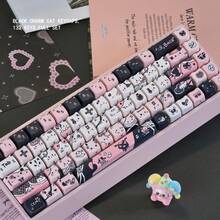 Sweet & Cool Black Cat MOA Side-Engraved Keycaps, Compatible With Mechanical Keyboards - View 5