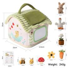 Set Mainan Rumah Pertanian Boneka Hewan Kartun Musim Semi yang Menyenangkan, Mainan Adegan Bermain Peran untuk Pengembangan Kognitif, Mainan Edukasi Pendamping Rumah Interaktif, Mainan Gantung Portabel untuk Kereta Dorong/Tempat Tidur, Hadiah Ulang Tahun - MultiWarna - View 13