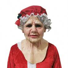 1pc Red Grandma Christmas Hat, Santa Claus Mrs. Claus Cosplay Costume Party Hat, Red Hat Grandma, Holiday Dress Up Fun Choice - Multicolor - View 5
