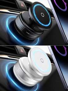 360° Rotating Magnetic Car Phone Holder, Adjustable Vacuum Magnetic Phone Mount, Rotating Vacuum Suction Cup No Glue Needed, Suitable For Car/Gym/Mirror/Smooth Surface Hands-Free Installation, Compatible With All Smartphones - Multicolor - View 2